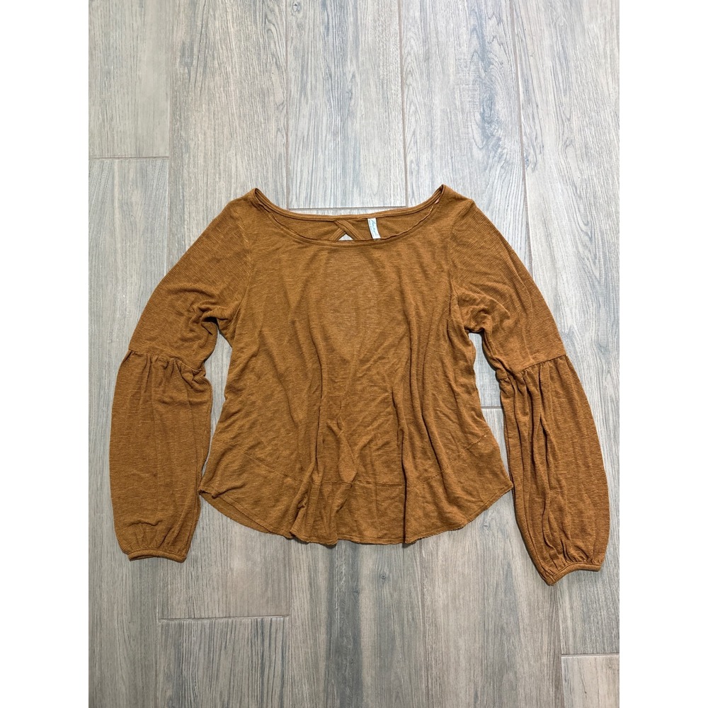 Free People Bohemian Ventura Waffle Knit Thermal Top medium